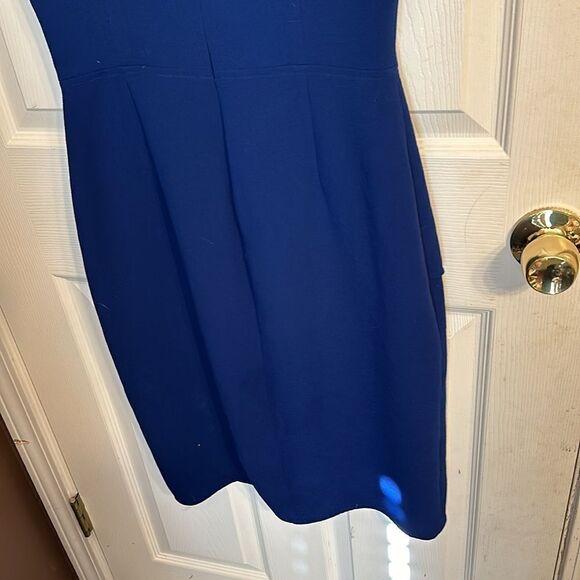 BCBG MaxAzria Annabel Blue Cutout Sheath Dress Size 4 - Picture 7 of 9